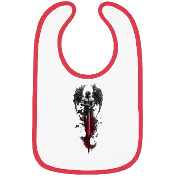 Discover Dark Fallen Angel with Crimson Sword Bibs