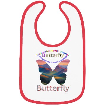 Discover "Vibrant Butterfly 'Embrace Change' Bibs