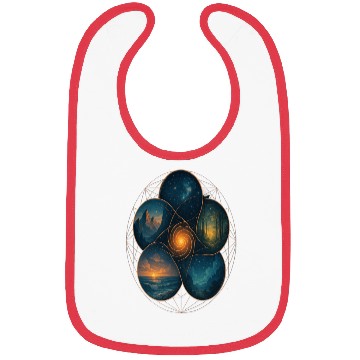 Discover Sacred Elements - Cosmic Nature Mandala Bibs