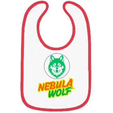 Discover Nebula Wolf – Vibrant Rasta Gradient Wolf Graphic Bibs