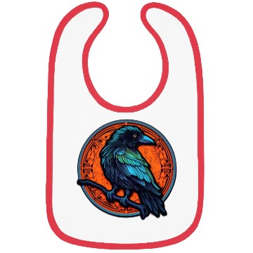 Discover Mystic Raven Mandala – Gothic Bird Art Bibs