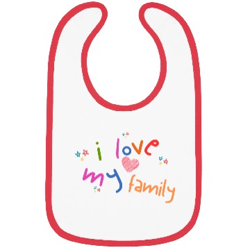 Discover i love my family Bibs