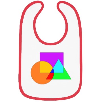 Discover Colorful Design Tringle Square Circle Bibs