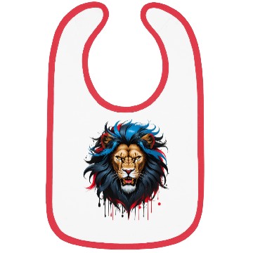 Discover Fierce Fantasy Lion – Stylized Majesty in Motion Bibs