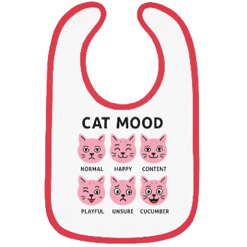 Discover Funny Cat Moods for Cat Lovers Bibs