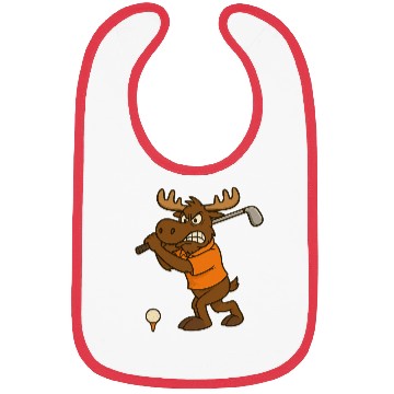 Discover Angry Golf Moose Bibs