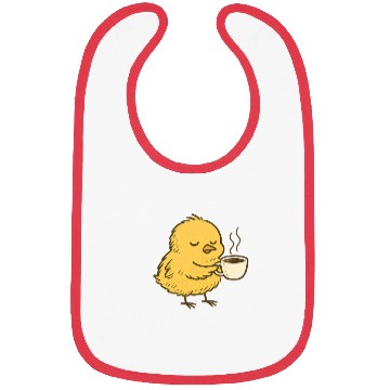 Discover Cute Chick with Coffee Bibs