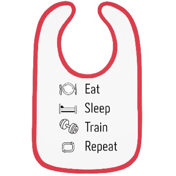 Discover Eat. Sleep. Train. Repeat. Bibs