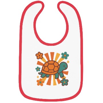 Discover Retro Turtle Vibes Bibs