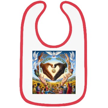 Discover Peace & Love Design Bibs