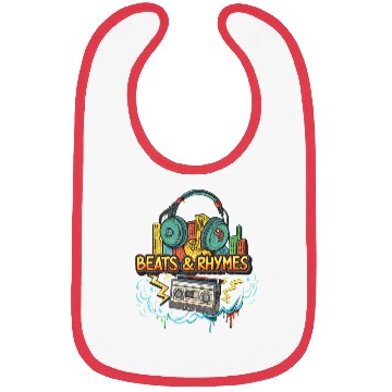 Discover Hip-Hop Beats & Rhymes Graffiti Bibs