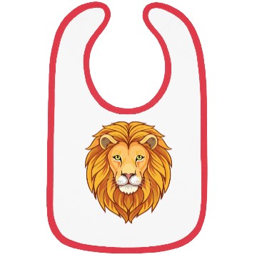 Discover lion animal head logo Bibs