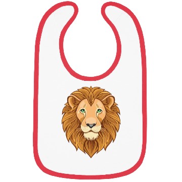 Discover lion head logo Bibs