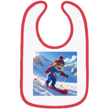 Discover Hamster climbing the mountains cute Bibs