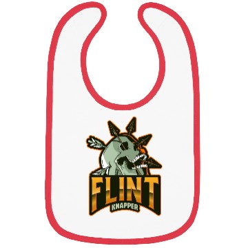 Discover Flint Knapper Skull and Arrows Bibs