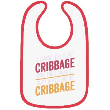 Discover Cribbage Smack Talk Design for Vintage Game Fans Bibs