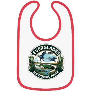 Discover Everglades National Park Florida USA Logo Bibs
