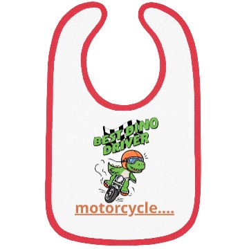 Discover Crocodile riding a motorcycle Bibs