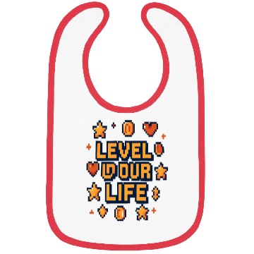 Discover Level Up Your Life – Pixel Art Motivational Bibs