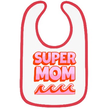 Discover Super Mom Retro Summer Design Bibs