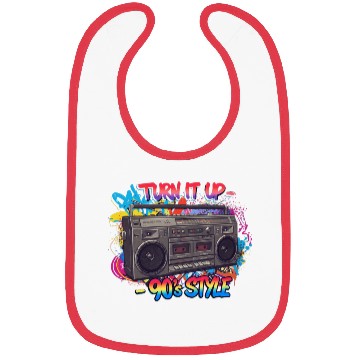 Discover Turn It Up 90s Style Boombox Bibs