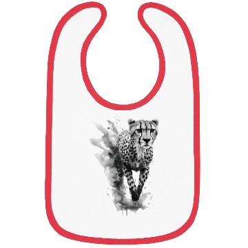 Discover Cheetah: Black and White Art Design Bibs