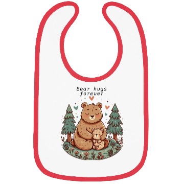 Discover Mama Bear Love – Cute Forest Hug Art Bibs