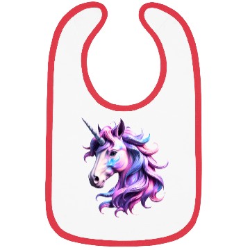 Discover Magical Rainbow Unicorn Illustration Bibs