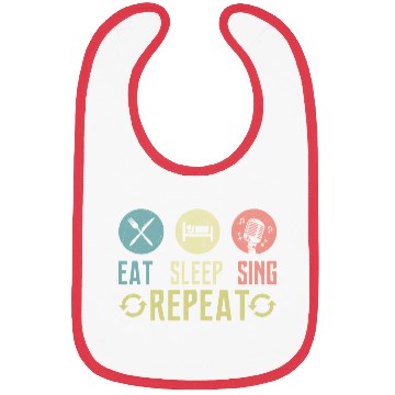 Discover Eat Sleep Sing Repeat Singer Singing Bibs