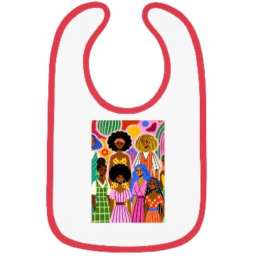 Discover Vibrant Summer Fashion Illustration Bibs