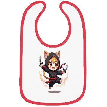 Discover Chibi Ninja Cat Bibs