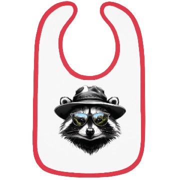 Discover Raccoon Face with Bucket Hat Bibs
