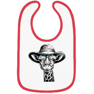 Discover Giraffe Face with Bucket Hat Bibs