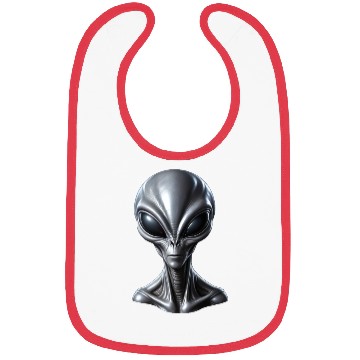 Discover Realistic Grey Alien Extraterrestrial Bibs