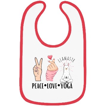 Discover peace love yoga Bibs