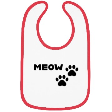 Discover Meow and Paw Prints Bibs