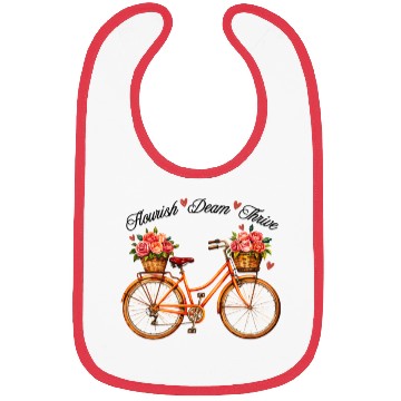 Discover Flourish Dream Thrive Floral Bibs