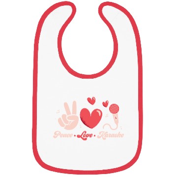 Discover Peace Love Karaoke Singing Singer Bibs
