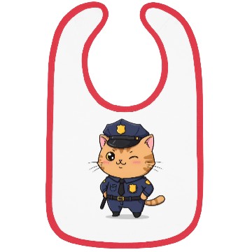 Discover Paw-sitive Law Enforcement – Funny Cat Cop Bibs