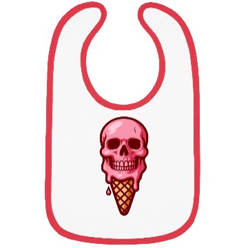 Discover ice-cream skull Bibs