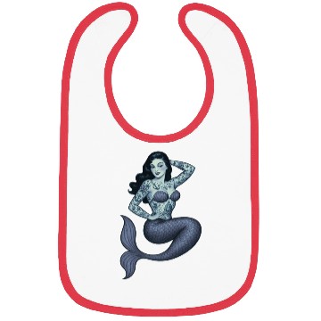 Discover Old School Clasic Tattooed Mermaid Pinup Bibs