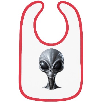 Discover Realistic Grey Alien Extraterrestrial Being Bibs