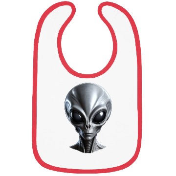 Discover Real Grey Alien with a big head Bibs
