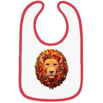 Discover Candy King Lion Bibs