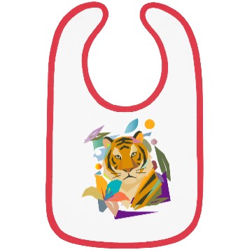 Discover Tiger with Flower – Powerful Nature Motif Bibs