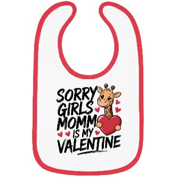 Discover Mommy Is My Valentine – Cute Giraffe Bibs