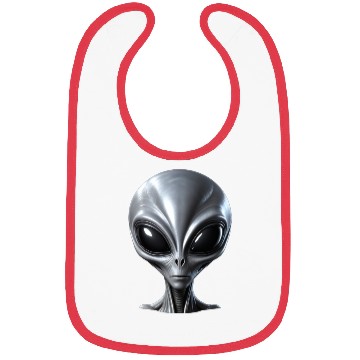 Discover Scary Small Grey Alien Extraterrestrial Bibs