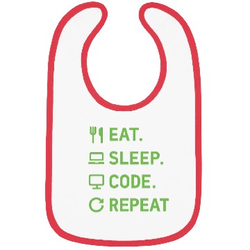 Discover Eat Sleep Code Repeat – Programmer Lifestyle Bibs