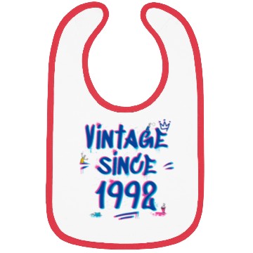 Discover Vintage Since 1992 Graffiti Glitch 33rd Birthday Bibs