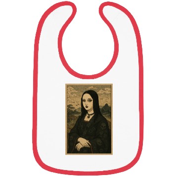 Discover Gothic Geisha Mona Lisa Ukiyo-e Portrait with Bibs